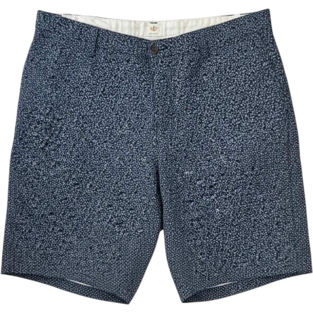 Dockers Mens Navy Blue Anchor Print Flat Front Nautical Chino Shorts Classic Fit